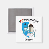 Luzern Schweiz Magnet (Voorkant / Achterkant)