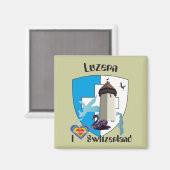 Luzern Schweiz Magnet (Voorkant / Achterkant)