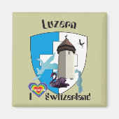 Luzern Schweiz Magnet (Voorkant)