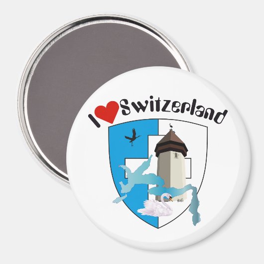Luzern Schweiz Magnet (Voorkant / Achterkant)