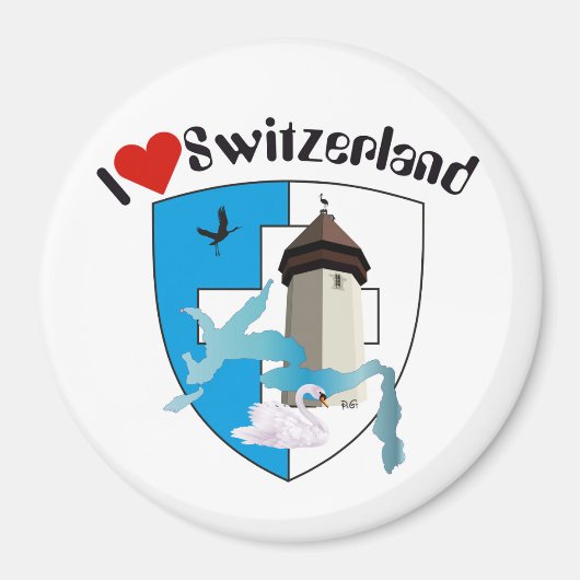 Luzern Schweiz Magnet (Voorkant)