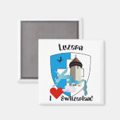 Luzern Schweiz Magnet (Voorkant / Achterkant)