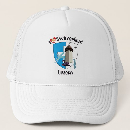Luzern Schweiz Mütze Trucker Pet (Voorkant)