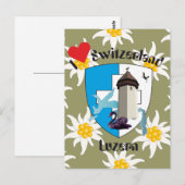 Luzern Schweiz Postkarte Briefkaart (Voorkant / Achterkant)