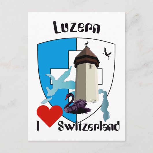 Luzern Schweiz Postkarte Briefkaart (Voorkant)