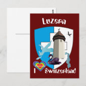 Luzern Schweiz Postkarte Briefkaart (Voorkant / Achterkant)