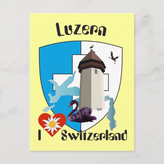 Luzern Schweiz Postkarte Briefkaart (Voorkant)