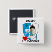 Luzern Schweiz Suisse Svizzera Zwitserland Button (Voorkant /achterkant)