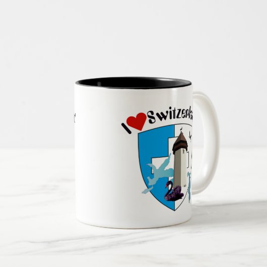 Luzern Schweiz Tasse Tweekleurige Koffiemok (Voorkant rechts)
