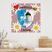 Luzern Schweiz Zwitserland Poster (Keuken)