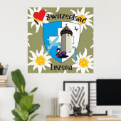 Luzern Schweiz Zwitserland Poster (Thuiskantoor)