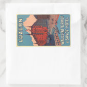Luzern Waldtatterhof en savoy hotel Rechthoekige Sticker (Tas)