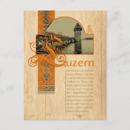 LUZERN - Zwitserland ~ Briefkaart (Voorkant)