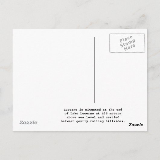 Luzern, Zwitserland-Briefkaart Briefkaart (Achterkant)