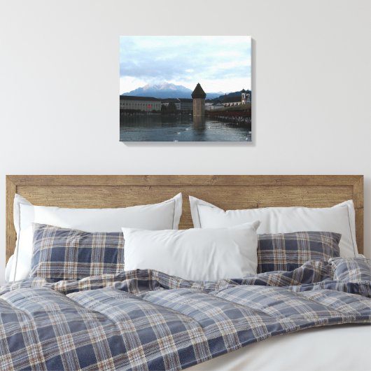 Luzern, Zwitserland Canvas Afdruk (Insitu (Slaapkamer))