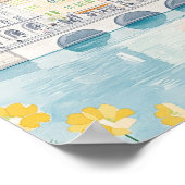 Luzern Zwitserland Gouache Illustratie Reizen Poster (Hoek)