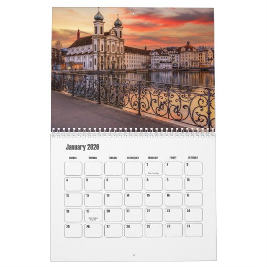 Luzern-Zwitserland kalender (Jan 2026)
