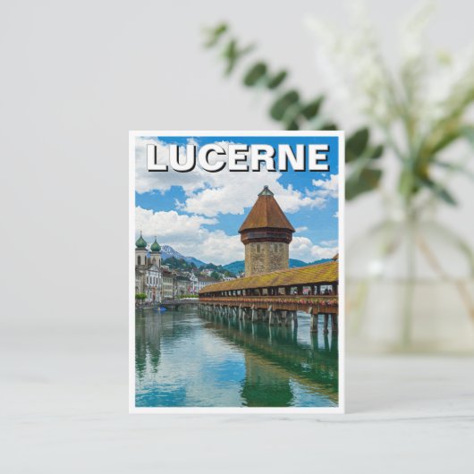 Luzern Zwitserland Reizen Briefkaart (Staand voorkant)