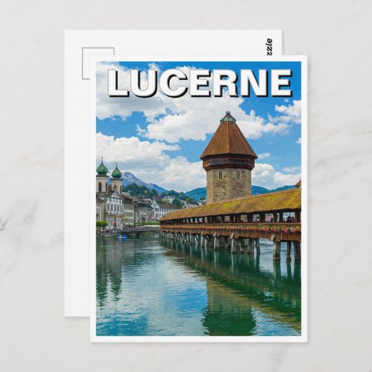 Luzern Zwitserland Reizen Briefkaart (Voorkant / Achterkant)