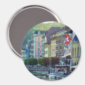Luzern Zwitserland Reizen Europa Fotografie Magneet (Voorkant / Achterkant)