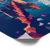 Luzern Zwitserland Reizen Kunst Vintage Poster (Hoek)