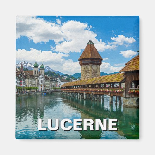 Luzern Zwitserland Reizen Magneet (Voorkant)