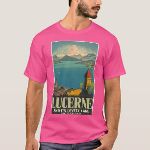 Luzern Zwitserland Vintage Travel Poster T-shirt
