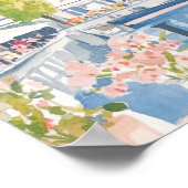 Luzern Zwitserland Waterverf Schilderij Reizen Poster (Hoek)