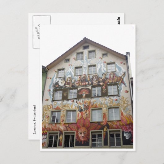 luzerne geschilderd briefkaart (Voorkant / Achterkant)