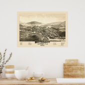 Luzerne & Hadley, NY Panoramic Map - 1887 Poster (Keuken)