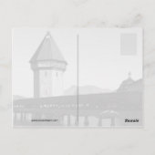 Luzerne Kapelbrug in Zwitserland Briefkaart (Achterkant)