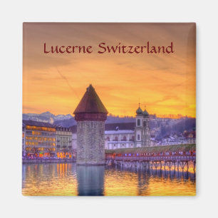 Luzerne (Luzern) Zwitserland HDR Fotografie Magneet