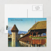 Luzerne; Medieval brug Briefkaart (Voorkant / Achterkant)