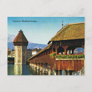 Luzerne; Medieval brug Briefkaart