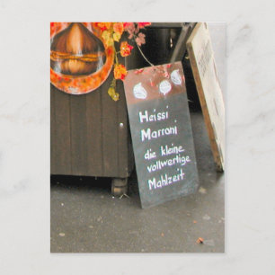 Luzerne - oude stad - Adverteren warme kastanjes Briefkaart