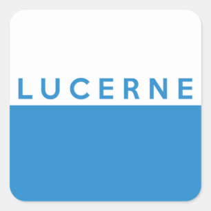 luzerne provincie Zwitserland zwitserse vlag Vierkante Sticker