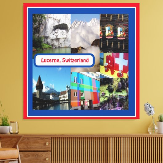 Luzerne, Zwitserland Canvas Afdruk (Insitu (Woonkamer))