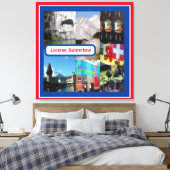 Luzerne, Zwitserland Canvas Afdruk (Insitu (Slaapkamer))