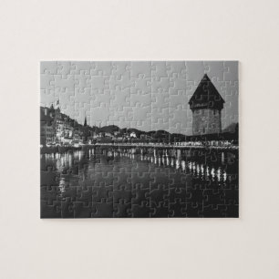 Luzerne (Zwitserland) Chapelbrug + Reuss Legpuzzel