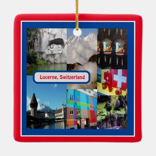 Luzerne, Zwitserland Keramisch Ornament (Achterkant)