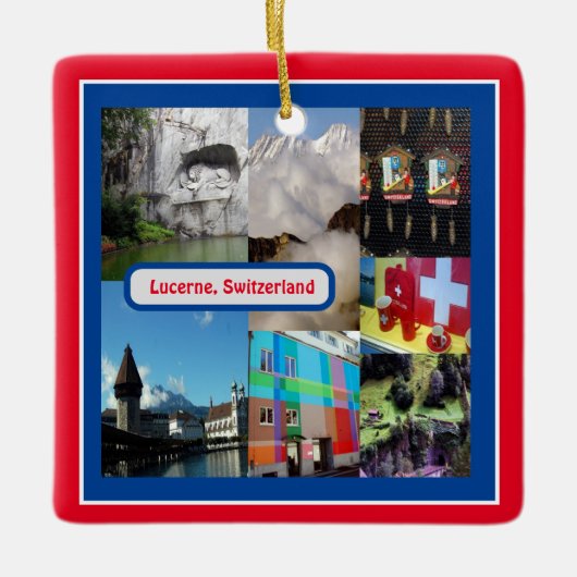 Luzerne, Zwitserland Keramisch Ornament (Voorkant)