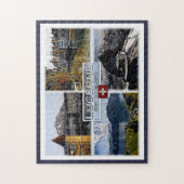 Luzerne - Zwitserland - mozaïek - Legpuzzel (Verticaal)