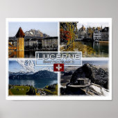 Luzerne - Zwitserland - mozaïek - Poster (Voorkant)