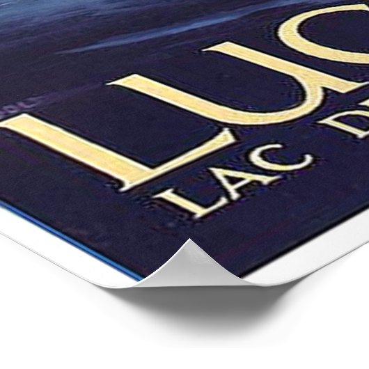 Luzerne, Zwitserland, uitzicht op het meer en een  Poster (Hoek)