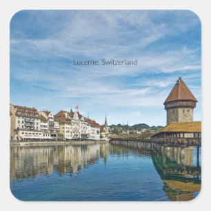 Luzerne, Zwitserland Vierkante Sticker