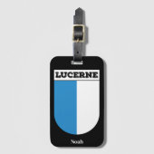 Luzerne, Zwitserland | Zwitserse vuurwapenschild Bagagelabel (Voorkant (verticaal))