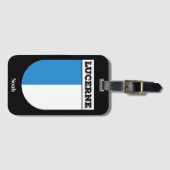 Luzerne, Zwitserland | Zwitserse vuurwapenschild Bagagelabel (Voorkant (horizontaal))
