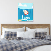 Luzon, Filipijnen cartoon reisposter Canvas Afdruk (Insitu (Slaapkamer))