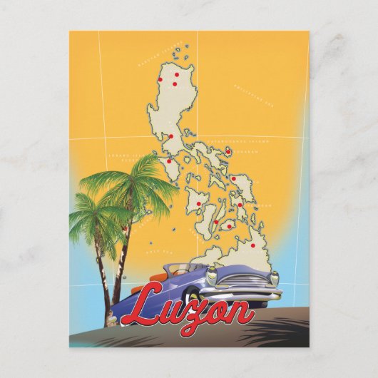 Luzon Filipijnen Reisposter Briefkaart (Voorkant)
