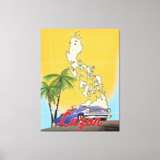 Luzon Filipijnen Reisposter Canvas Afdruk (Voorkant)